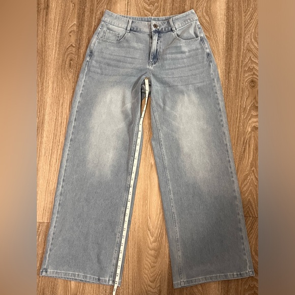 HALARA Light Blue Flare & Wide Leg Jeans size S - Picture 7 of 12